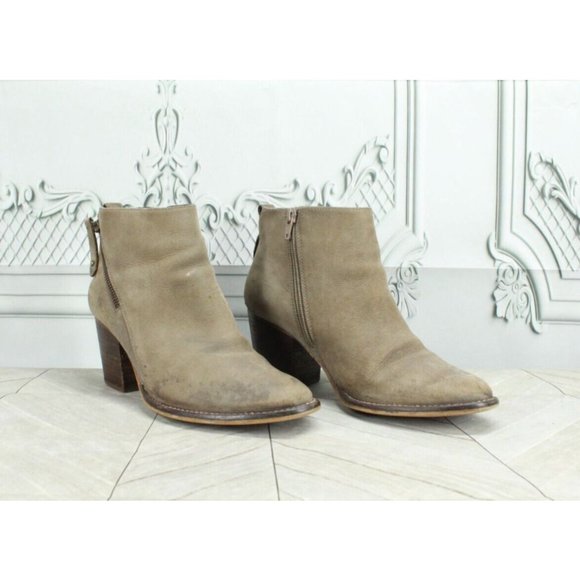 BLONDO Nivada Brown Leather Waterproof Heeled Ankle Boots Size 9 - Picture 3 of 12